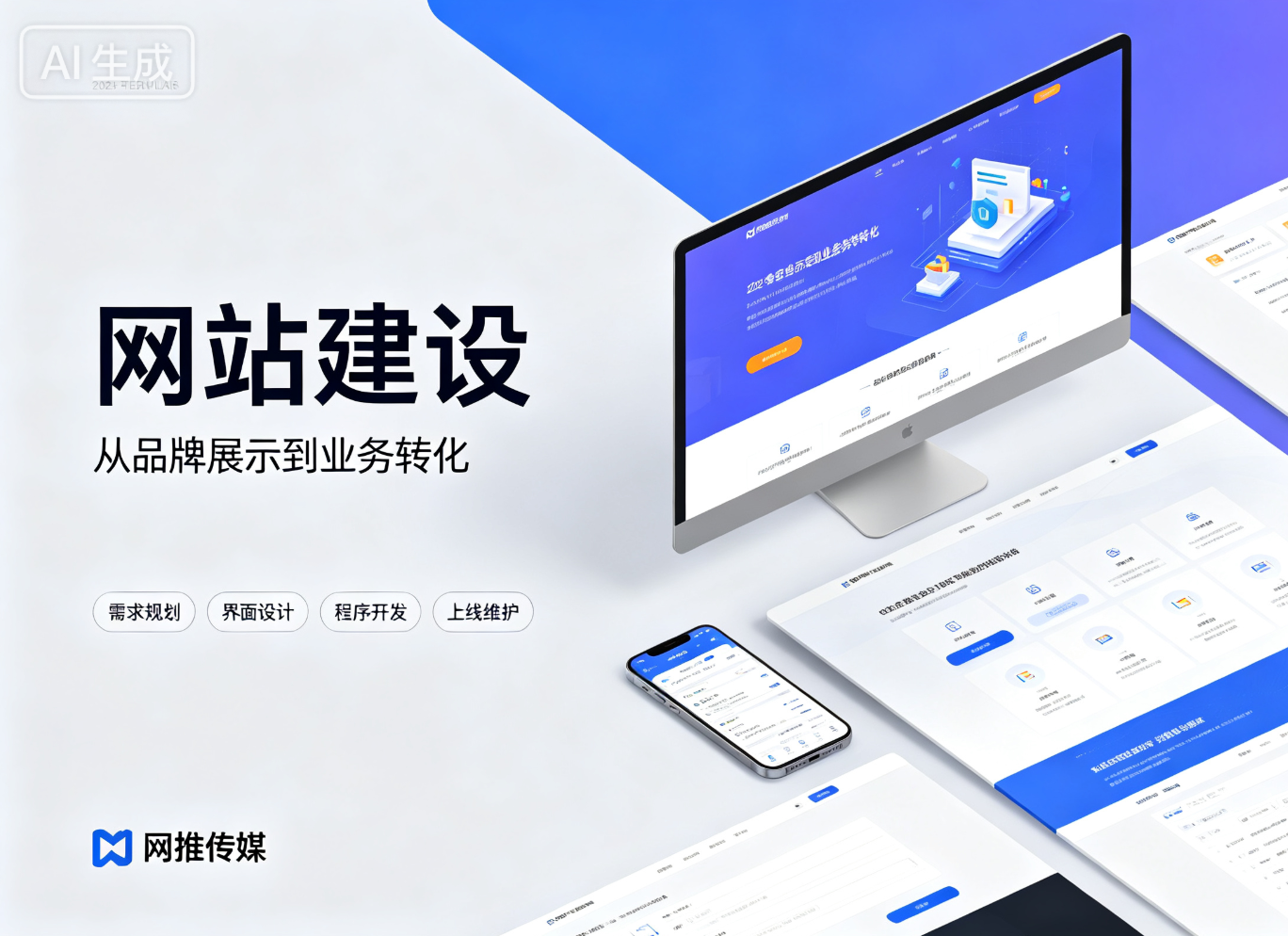 企业网站与数字化基建示意图